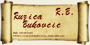 Ružica Bukovčić vizit kartica